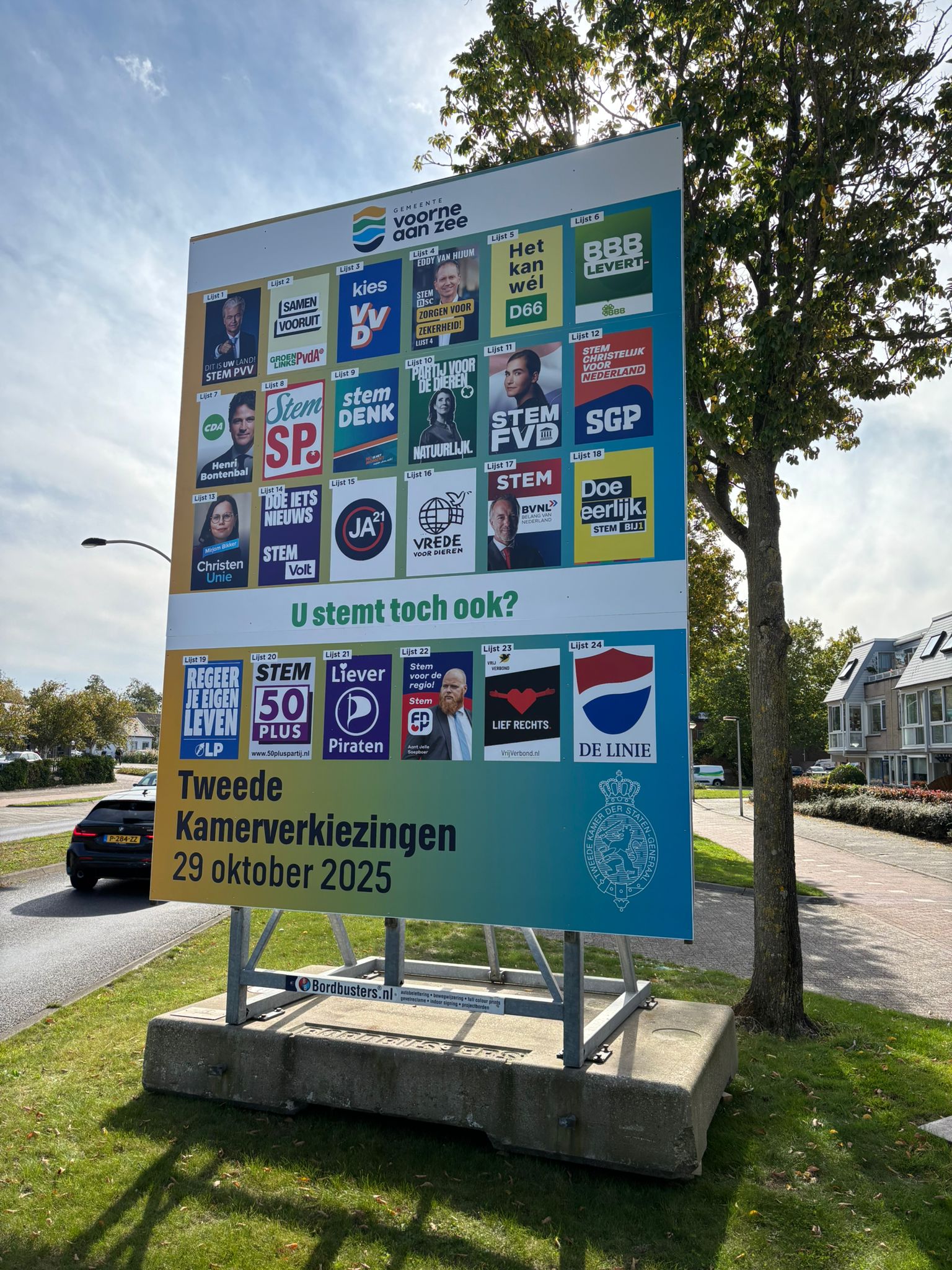Meer dan 600 weerbestendige verkiezingsborden in heel Nederland